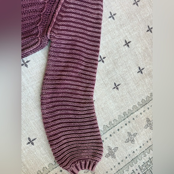 Free People Purple Cable Knit Sweater - Picture 5 of 6